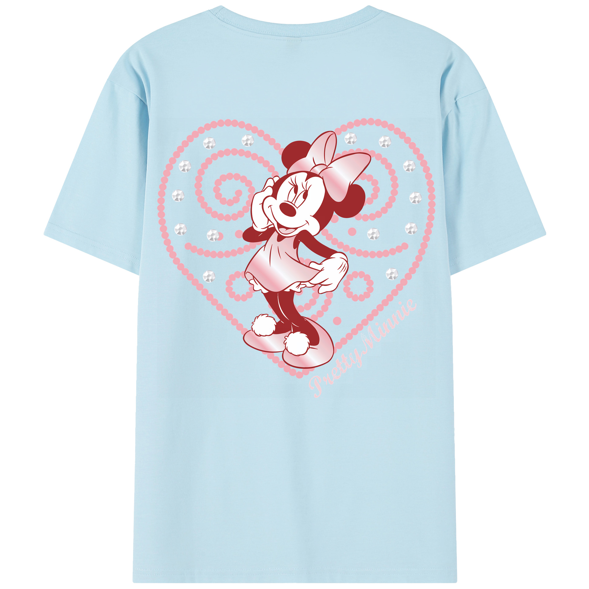 （画像用） ミッキーマウス Mickey Mouse 綿100％半袖Tシャツ（背面プリント）